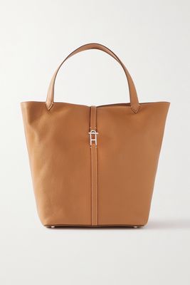 Savette - Textured-leather Tote - Brown