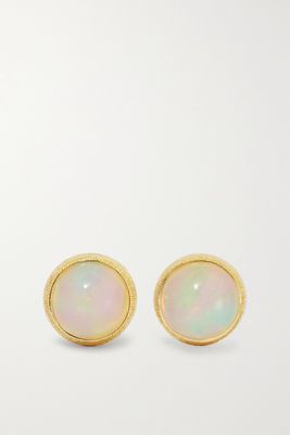 OLE LYNGGAARD COPENHAGEN - Lotus 18-karat Gold Opal Earrings - one size