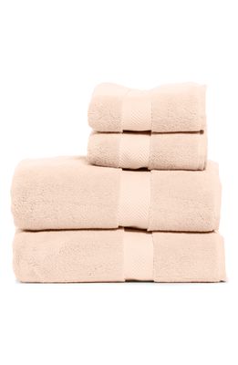 NORDSTROM 4-Piece Hydrocotton Bath Towel & Hand Towel Set in Pink Wisp