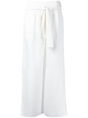 Lisa Von Tang tied-waist trousers - White