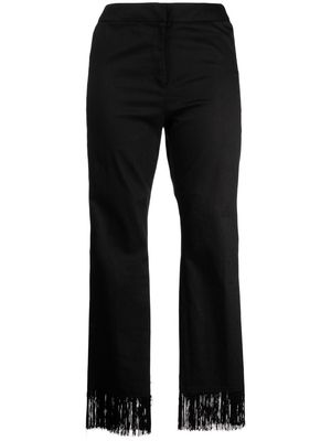Lisa Von Tang Boho fringe-detail trousers - Black