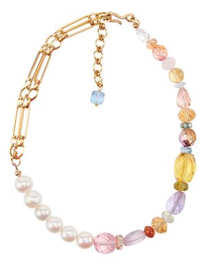 Brinker & Eliza gold-plated Lovely Day crystal and pearl necklace