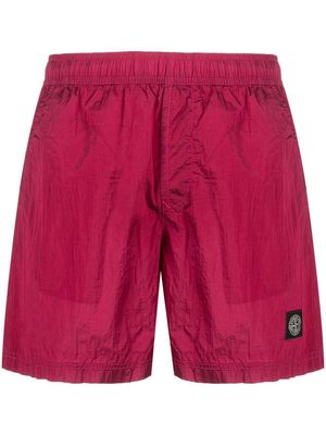 Stone Island logo-patch swim shorts - Pink