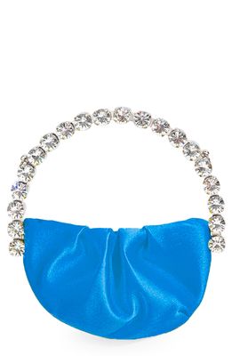 L'alingi Micro Eternity Crystal Top Handle Bag in Blue