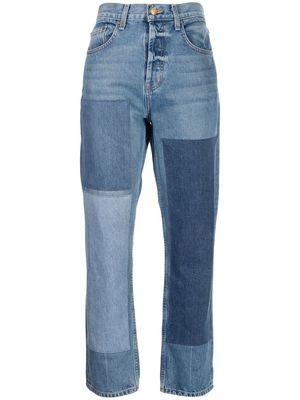 B SIDES patchwork denim jeans - Blue
