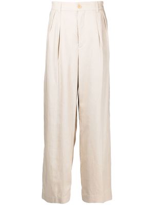 Jacquemus mid-rise wide-leg trousers - Brown