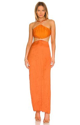 Baobab Kira Maxi Dress in Orange