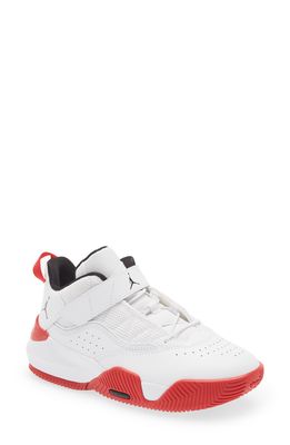 Jordan Stay Loyal Sneaker in White/Black/Red
