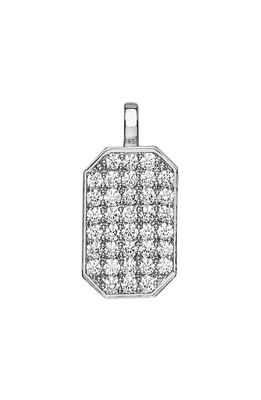 Sethi Couture Pave Diamond Tag Pendant in 18K Wg