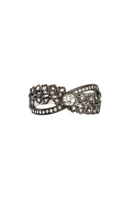 Sethi Couture Diamond Ivy Ring in 18K Wg/Black Rhodium