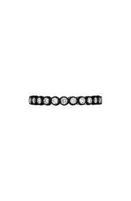 Sethi Couture Black Diamond Eternity Ring in 18K Wg/Black Rhodium
