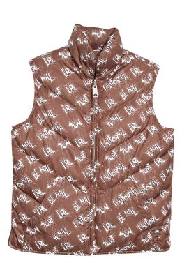 ERL Unisex Reversible Puffy Quilted Down Vest in Brown