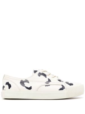 Alexander Wang leopard-print low-top sneakers - White