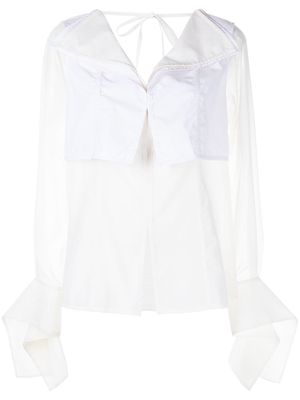 3.1 Phillip Lim long sleeve tie back blouse - White