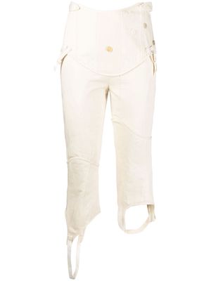 Acne Studios distressed cropped trousers - Neutrals