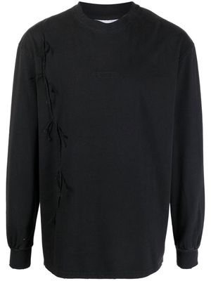 Han Kjøbenhavn stitch-detail organic cotton T-shirt - Black