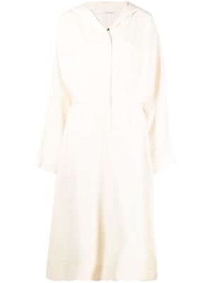 The Row Cynthia hooded zip-up dress - Neutrals