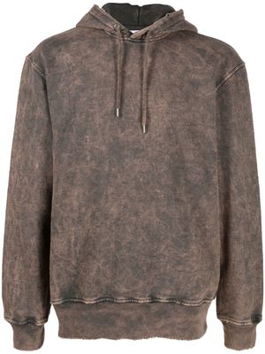 Han Kjøbenhavn acid wash cotton hoodie - Brown