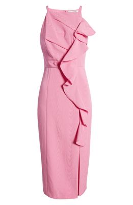 Kay Unger Nellie Sleeveless Cocktail Dress in Peony Pink