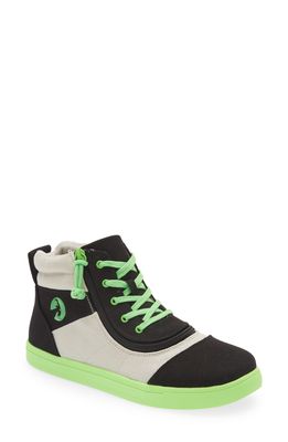 BILLY Footwear High Top Sneaker in Black/Green