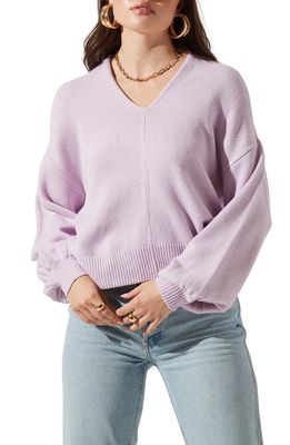ASTR the Label Back Cutout Sweater in Lilac