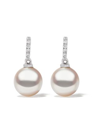 Yoko London 18kt white gold Classic freshwater pearl and diamond earrings - 7