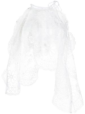 Biyan floral-lace detail blouse - White