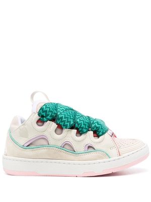 LANVIN Curb lace-up sneakers - Neutrals