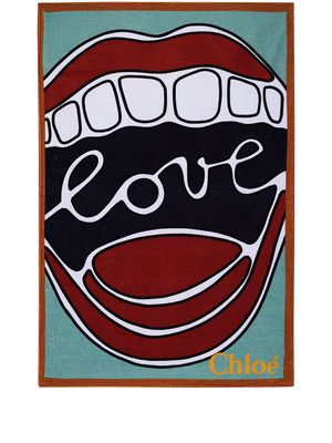Chloé Love cotton beach towel - Red