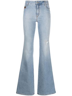 Ermanno Scervino bead-embellished flared jeans - Blue