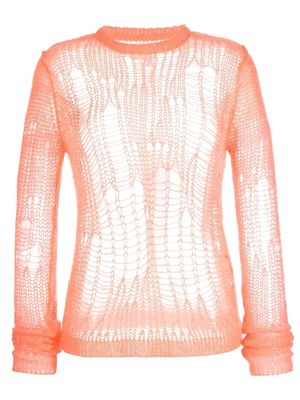 Rick Owens ripped knitted top - Pink