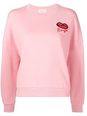 SONIA RYKIEL Lyana rouge-embroidered sweatshirt - Pink