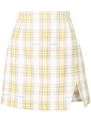 Off-White check-print mini skirt