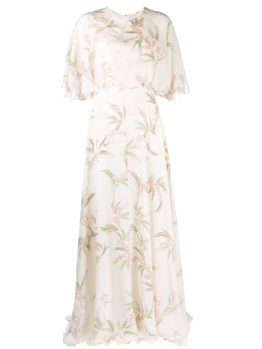 Giambattista Valli all-over floral-print dress - Neutrals