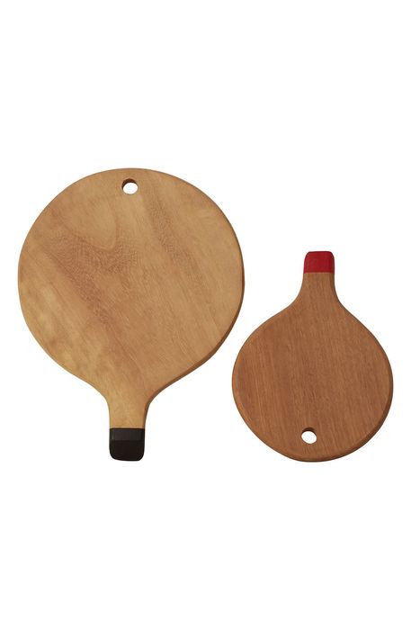 GOODEE x The Da Brand Set of 2 Wood Platters in Brown