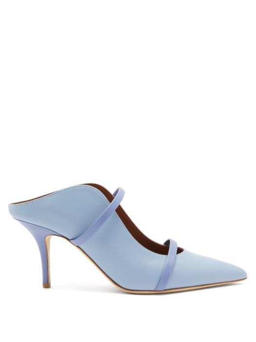 Malone Souliers - Maureen Leather Mules - Womens - Blue