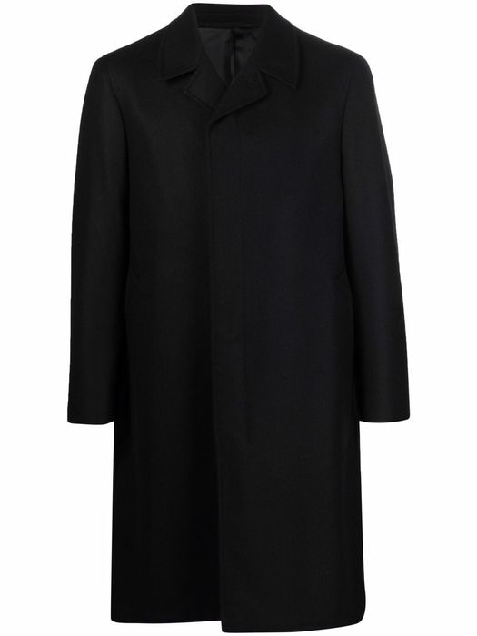 Caruso single-breasted wool-blend coat - Black