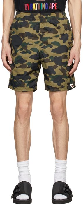 BAPE Green Camo Beach Shorts