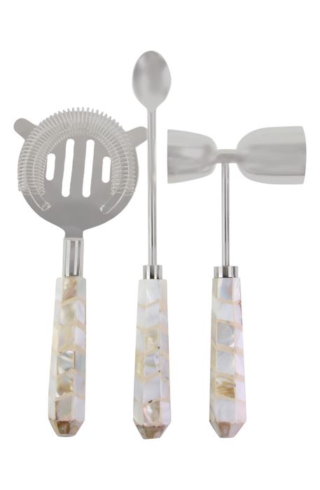 Be Home Mosaic 3-Piece Bar Tool Set in Pearl