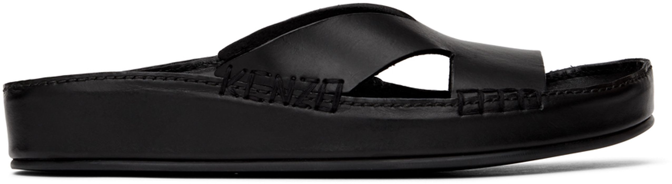Kenzo Black Opanka Sandals