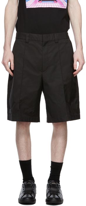 Valentino Black Pleated Twill Shorts