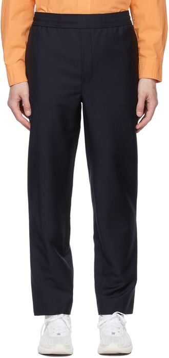 Acne Studios Navy Mohair Casual Trousers