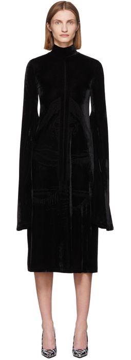 VETEMENTS Black STAR WARS Edition Velvet Kylo Ren Dress
