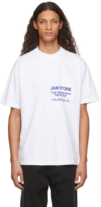 Jam White Rock Band Pocket T-Shirt