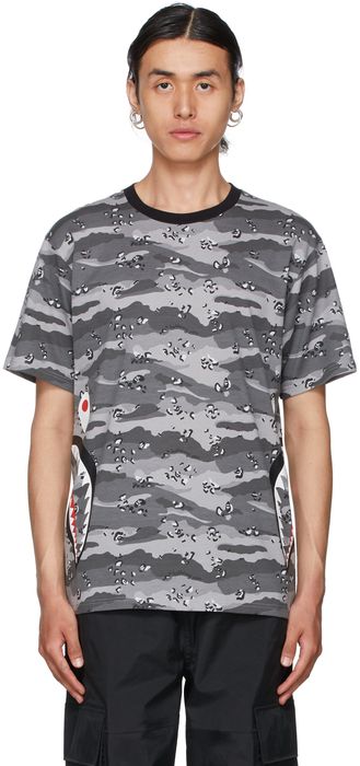BAPE Grey Desert Camo Side Shark T-Shirt