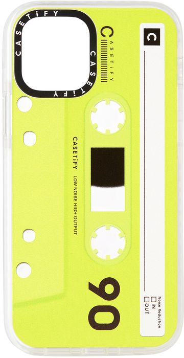 CASETiFY Green & Black Cassette Impact iPhone 12 Pro Case