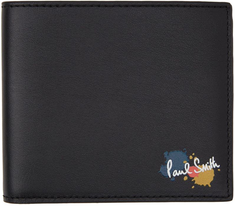 Paul Smith Black Paint Splatter Wallet