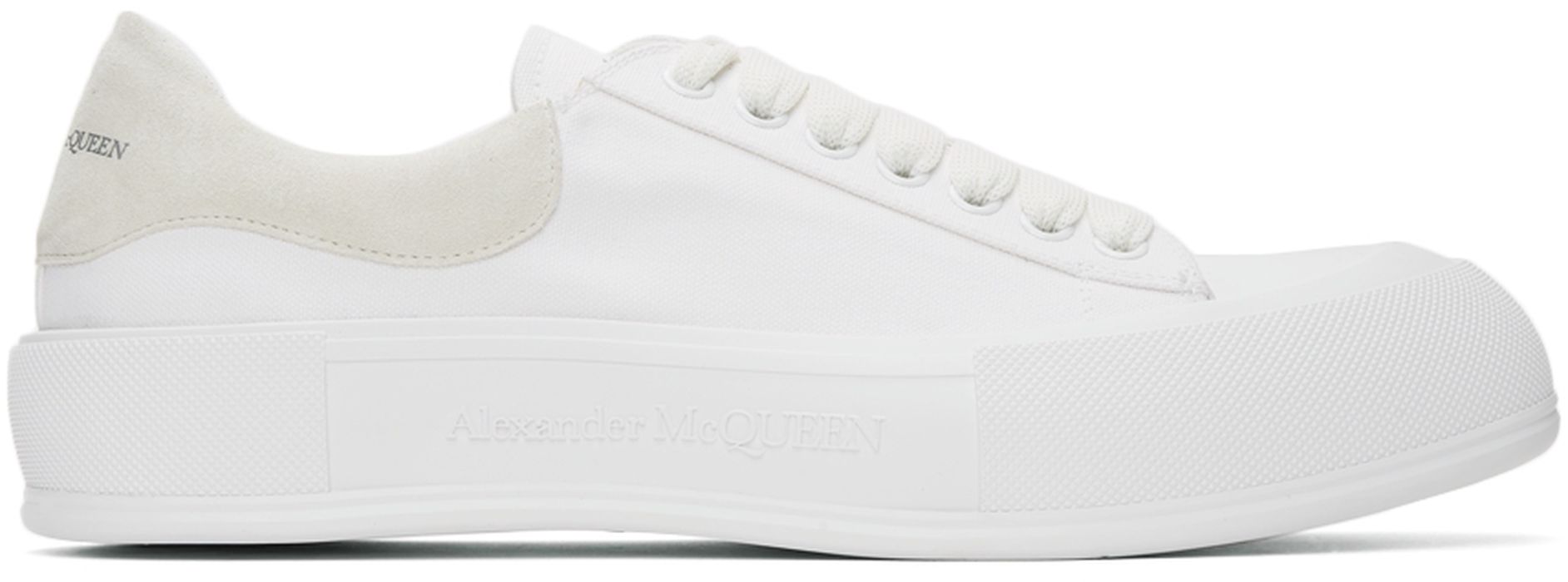 Alexander McQueen White Deck Lace-Up Plimsoll
