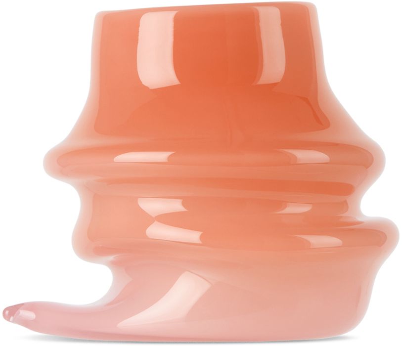 Sticky Glass Orange & Pink Deflated #6 Cup