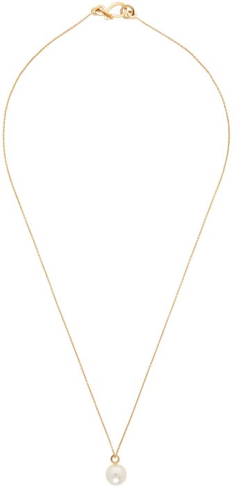 Sophie Bille Brahe Gold Pearl Perle Simple Necklace